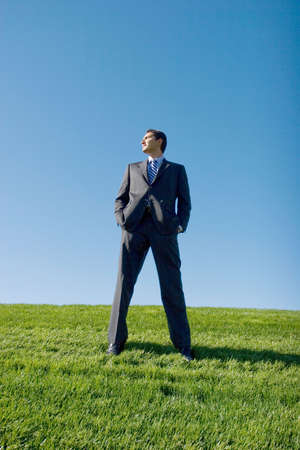 Businessman in dark suitの写真素材