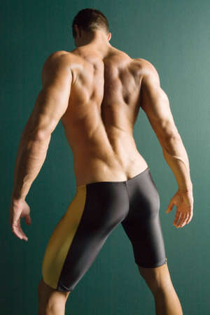 Back of a muscular man