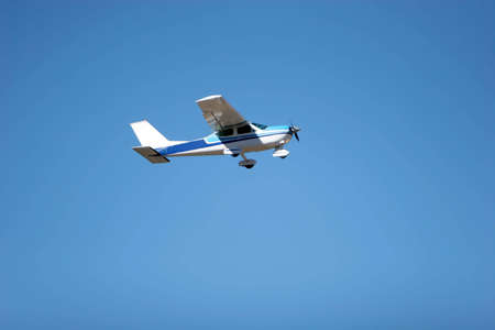 Airplane on blue sky