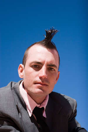 Alternative fashionable looking business manの写真素材