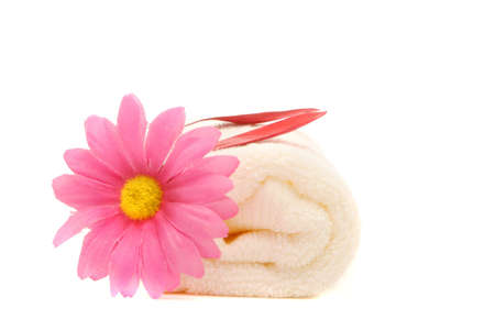 Various spa objects on white backgroundの写真素材