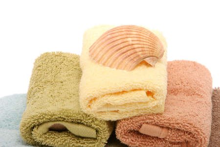 Various spa objects on white backgroundの写真素材