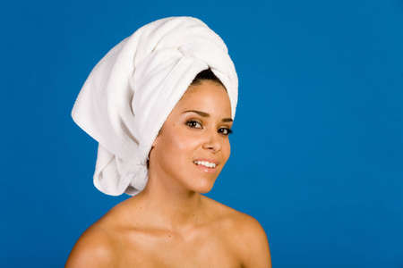 Beautiful woman in day spaの写真素材