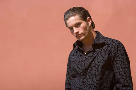 Sexy handsome fashionable young manの写真素材