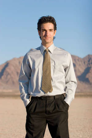 Young attractive businessman in suitの写真素材