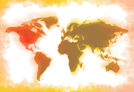 abstract technology background of the world mapの写真素材