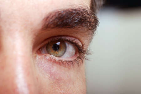 Macro shot of a male model eyeの写真素材