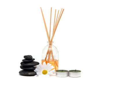 Spa objects isolated on white backgroundの写真素材