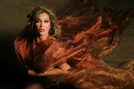 Beautiful Asian woman in silk