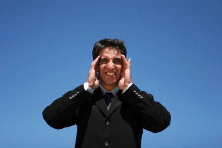Successful businessman showing confidence