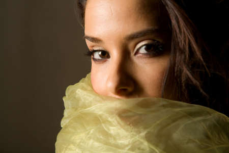 Beautiful young sexy woman headshotの写真素材