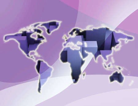 Computer generated world illustration backgroundの写真素材