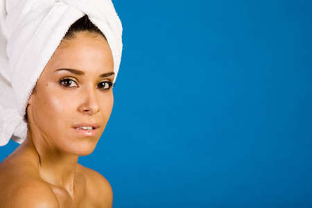 Beautiful woman in day spaの写真素材