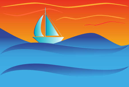 Sailboat in ocean