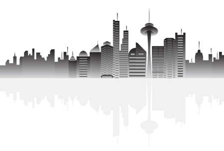 Big city skylineのイラスト素材