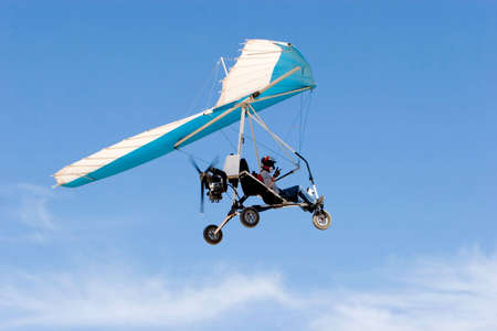 Flying high in the blue sky with glide