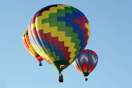 Colorful hot air balloon at the festivalの写真素材