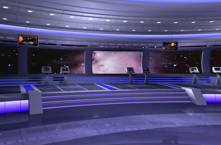 3D rendering of a spaceship