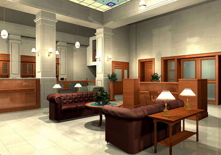 3D rendering of an officeの写真素材