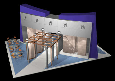 3d render of exhibition standsの写真素材