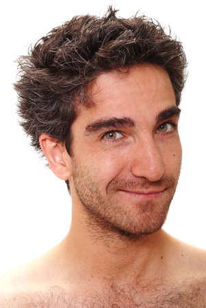 Man with a happy facial expressionの写真素材