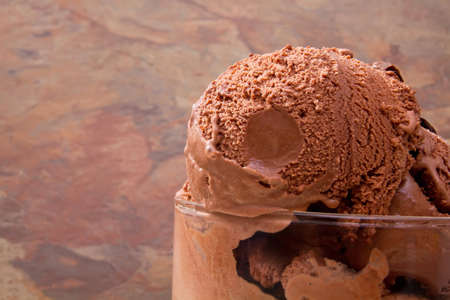 Delicious chocolate ice cream for dessert