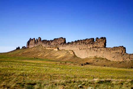 Famous Shiprock view in New Mexicoの写真素材