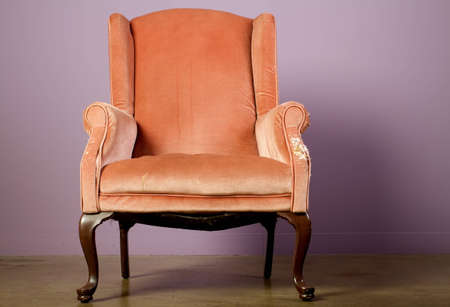 Old antique chair studio shotの写真素材