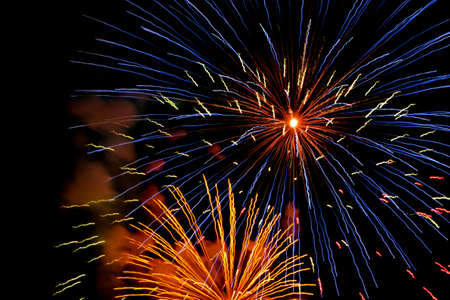 Colorful fireworks for new year and holidays
