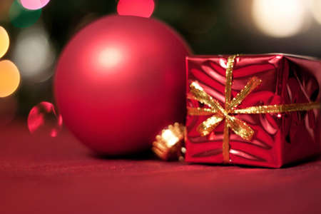 Beautiful Christmas ornament and giftの写真素材