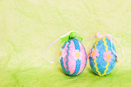 Decorative easter eggs studio shotの写真素材