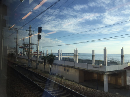 Costal railway. High quality photoの写真素材