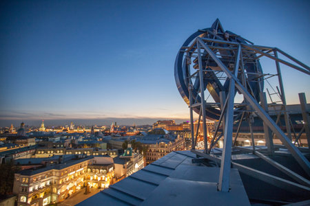 Moscow historical center from roof. High quality photoの写真素材