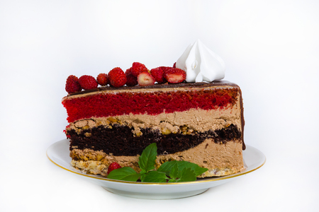 Fantastic layered cake with rosesの写真素材