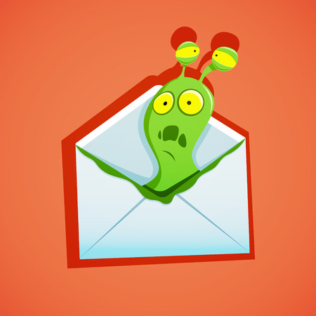 Email with virus. EPS 10 file.のイラスト素材