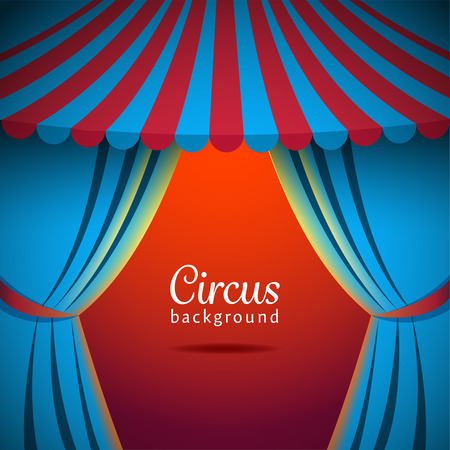 Vector circus background with open tent. EPS 10 file.のイラスト素材