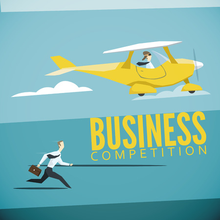 Vector illustration of business competition. EPS 10 fileのイラスト素材