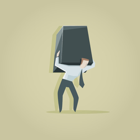 The burden of a businessman. EPS 10 fileのイラスト素材