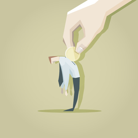 The employee and the employer. EPS 10 fileのイラスト素材