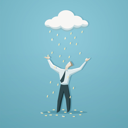 Money rain. EPS 10 fileのイラスト素材