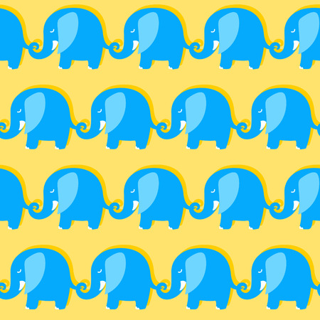 Vector seamless pattern with indian elephants. EPS 10 fileのイラスト素材