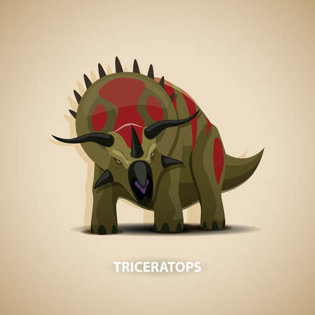 Triceratops - stock vector illustration.のイラスト素材