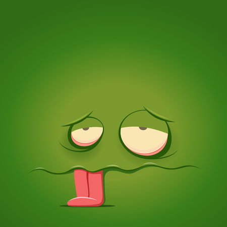 Tired emoticon.のイラスト素材