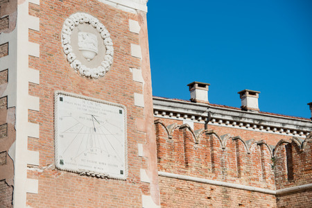 Arsenale of Venice, the arsenal there are two towers, in between there passes a small river where...