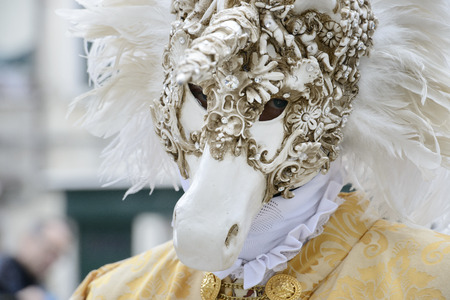 Man with mask from unicornの写真素材
