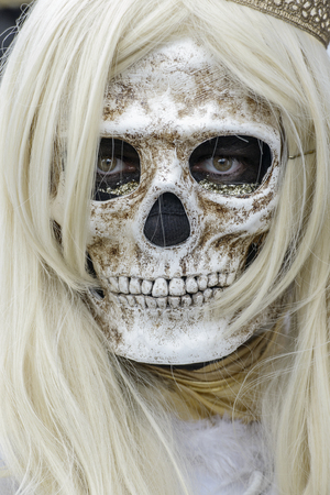 Man with mask skullの写真素材