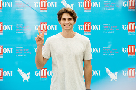 GIFFONI VALLE PIANA (SA) - JULY 18: Actor Angelo Duro poses at photocall during the 45th Giffoni Film Festival at Cittadella del Cinema, July 18, 2015 in Salerno, Italy.のeditorial素材