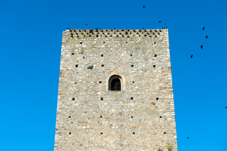 Italian city Craco in the province of matera. Ghost's city in south Italyの写真素材