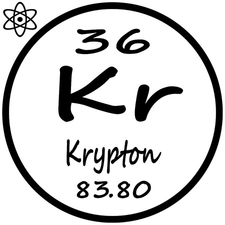 Periodic Table of Elements - Kryptonのイラスト素材