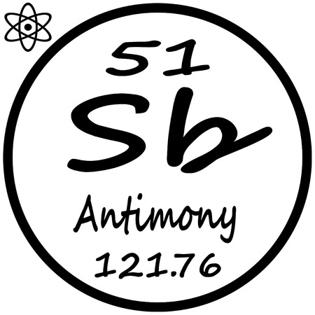 Periodic Table of Elements - Antimonyのイラスト素材
